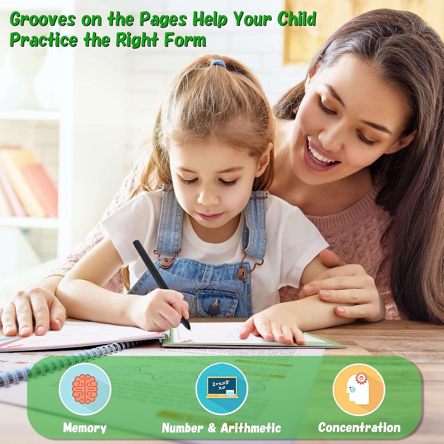 𝗠𝗮𝗴𝗶𝗰 𝗖𝗼𝗽𝘆𝗯𝗼𝗼𝗸 𝗦𝗲𝘁 – 𝟰 𝗕𝗼𝗼𝗸𝘀 + 𝟭 𝗣𝗲𝗻 + 𝟭𝟬 𝗥𝗲𝗳𝗶𝗹𝗹𝘀 | 𝗥𝗲𝘂𝘀𝗮𝗯𝗹𝗲 𝗣𝗿𝗮𝗰𝘁𝗶𝗰𝗲